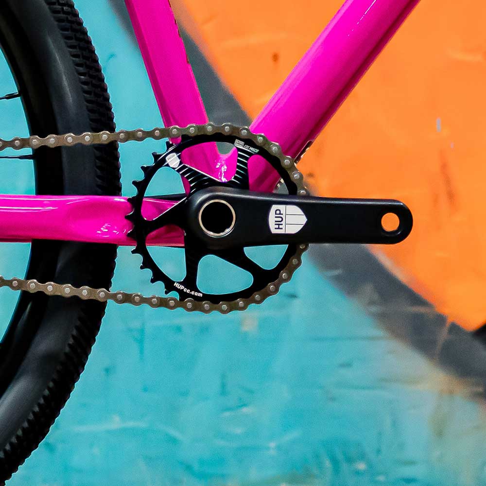 HUP 2-Piece Cranks: hollow axle (3-bolt DM) short cranks