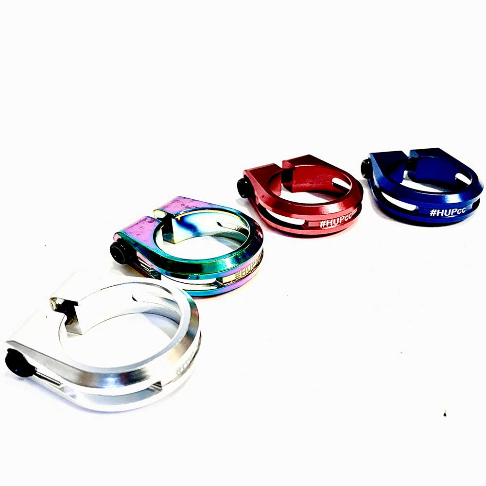 HUP Lightweight 31.8mm Seat Post Clamp (27.2mm Seat Post) in Silver